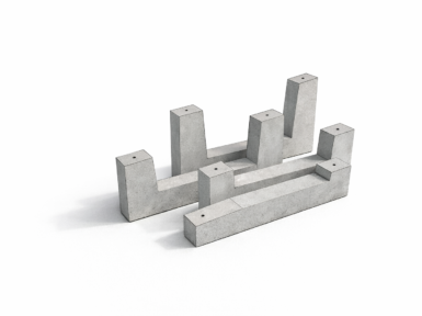 MaxFit concrete PV ballast system supporting multi-row flat roof solar panel layout