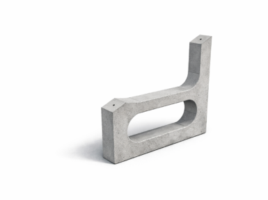 Concrete ground solar mounting base with elevated tilt support structure