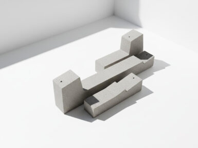 AirLite linked concrete PV ballast mounting system for flat roof solar panels