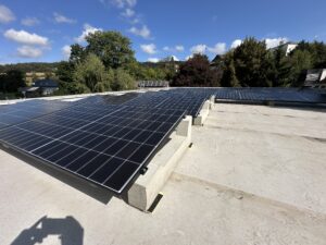 Concrete solar mounting solution for flat roof installation project