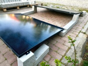 Lightweight concrete PV mounting solution designed for reduced roof load