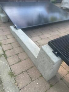 Concrete mounting blocks for photovoltaic systems ready for delivery
